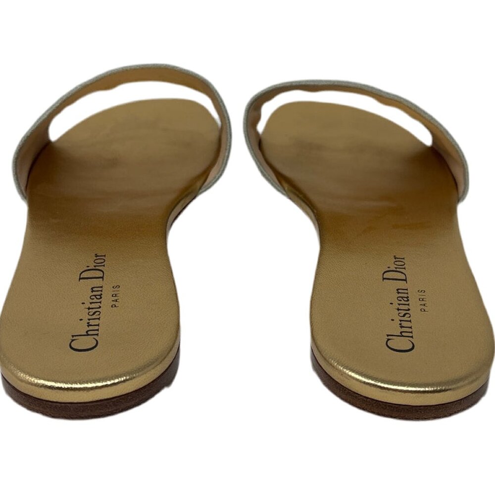 Christian Dior Multi/Color Flat Dway Slides Sz-40 - image 5